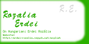 rozalia erdei business card